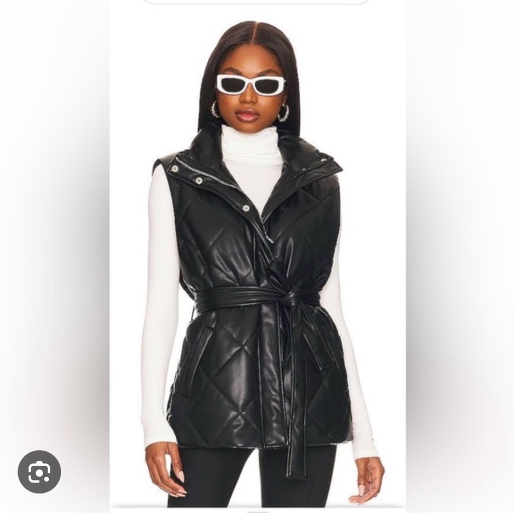 Blank NYC Black Belted Quilted Vest